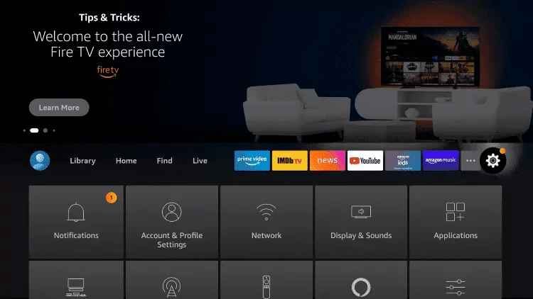 Étape 7 - Accédez aux Paramètres